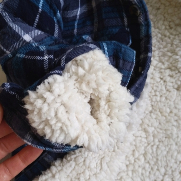 george plaid flannel shacket with sherpa teddy lining 18-24 months baby boy - Picture 6 of 9